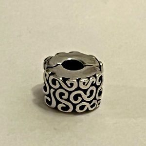 PANDORA Sterling Silver Swirl Clip Charm